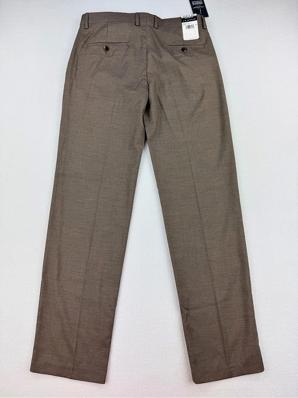 JM Haggar Premium Stretch Twill Pants Medium Taupe Tailored Fit Men Sz 32x32